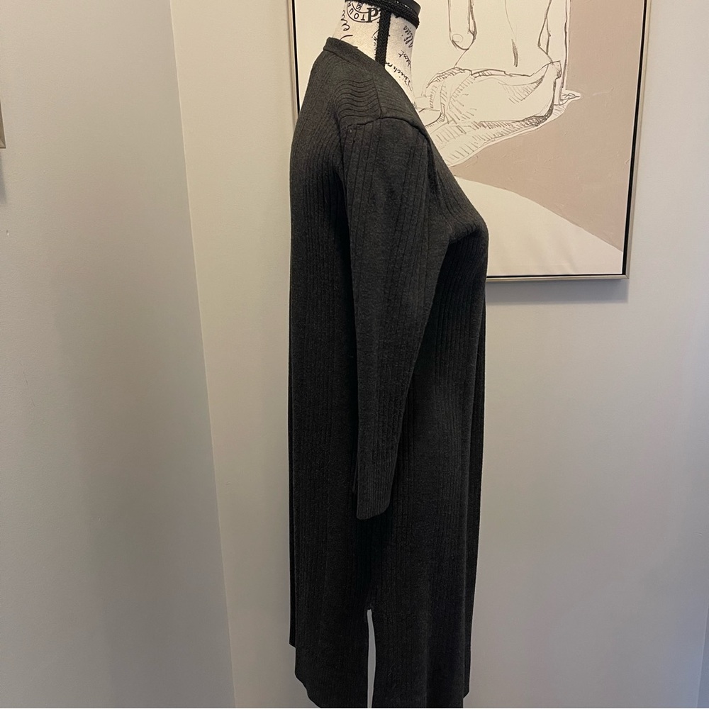 Cable & Gauge Black Open-Front Cardigan Sweater Size Small - Picture 5 of 12